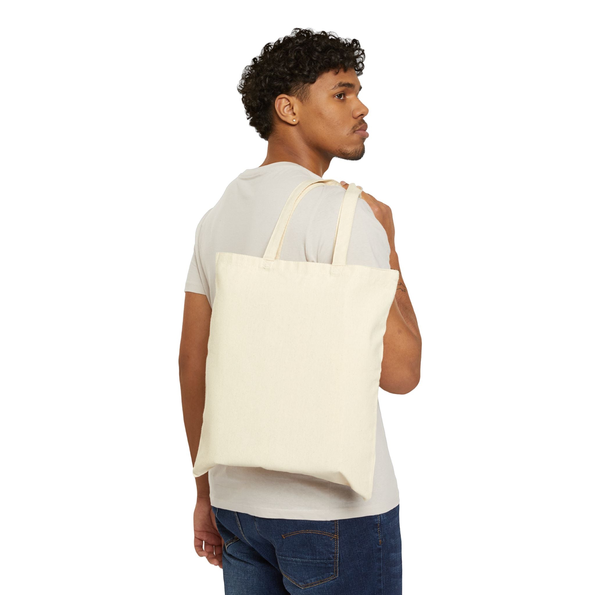 Flamingo Retro Tote — "Tossiano" Cotton Canvas Beach Bag